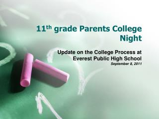 11 th grade Parents College Night