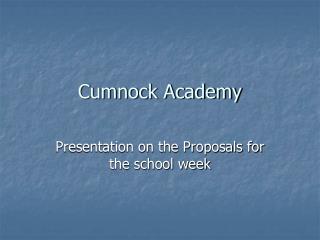 Cumnock Academy
