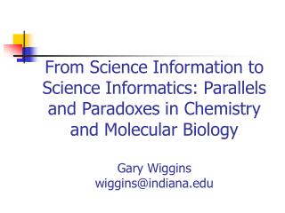 Convergence of Chemistry and Biology