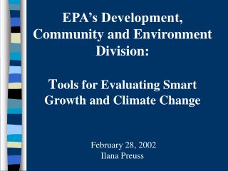 How do current development patterns impact Environmental Quality?
