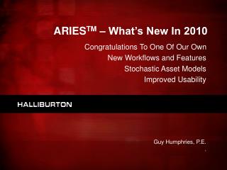 ARIES TM – What’s New In 2010