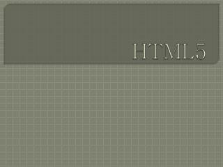 HTML5