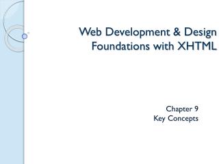 Web Development &amp; Design Foundations with XHTML