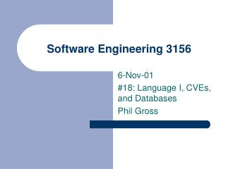 Software Engineering 3156