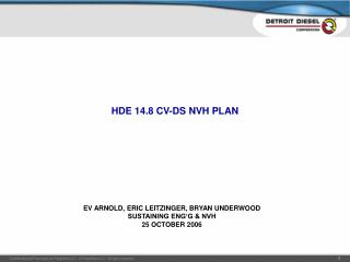 HDE 14.8 CV-DS NVH PLAN