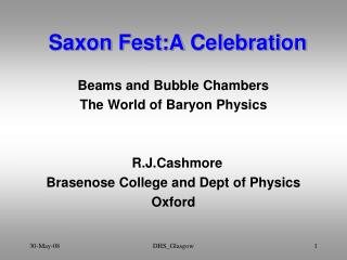Saxon Fest:A Celebration