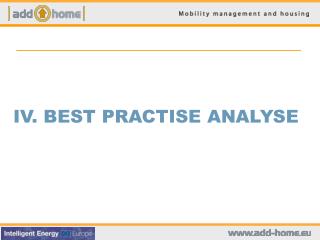 IV. BEST PRACTISE ANALYSE
