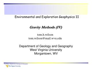 Environmental and Exploration Geophysics II