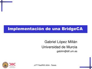 Implementación de una BridgeCA