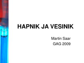 HAPNIK JA VESINIK