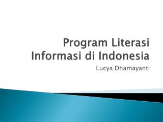 Program Literasi Informasi di Indonesia