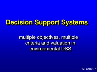 Decision Support Systems