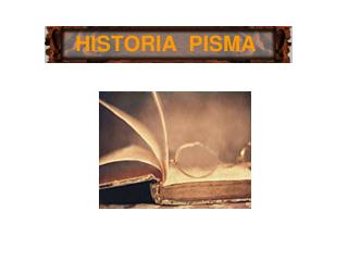 HISTORIA PISMA