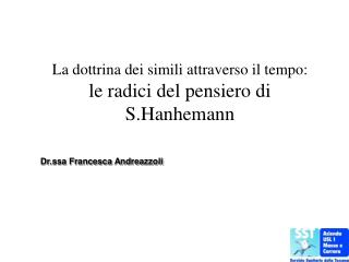 La dottrina dei simili attraverso il tempo: le radici del pensiero di S.Hanhemann