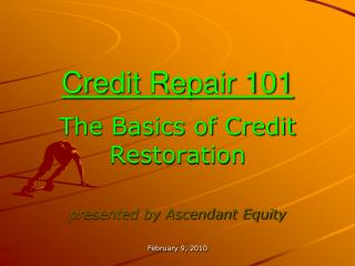 Credit Repair 101