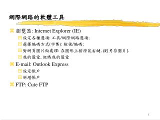 網際網路的軟體工具