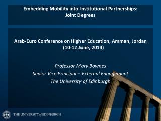 Embedding Mobility into Institutional Partnerships: Joint Degrees