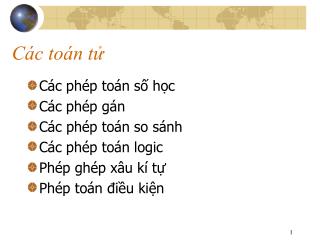 Các toán tử