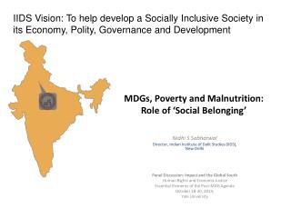 MDGs, Poverty and Malnutrition: Role of ‘Social Belonging’