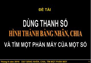 DÙNG THANH SỐ