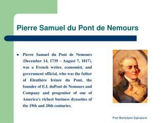 Pierre Samuel du Pont de Nemours