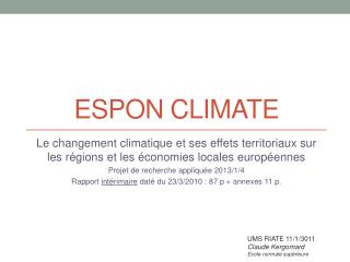 ESPON Climate