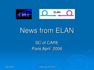 News from ELAN