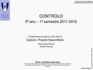 CONTROLO 3º ano – 1º semestre 2011-2012