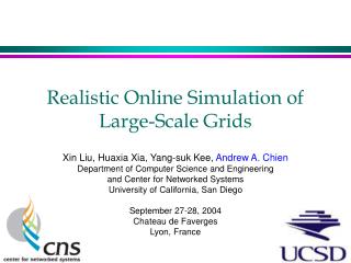 Realistic Online Simulation of Large-Scale Grids
