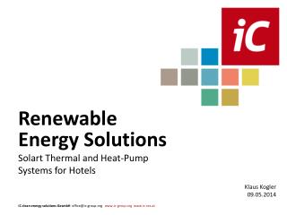 Renewable Energy Solutions Solart Thermal and Heat-Pump Systems for Hotels