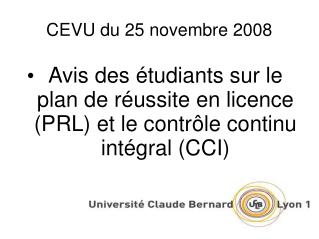 CEVU du 25 novembre 2008