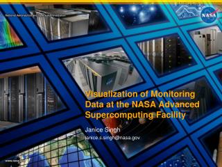 Visualization of Monitoring Data at the NASA Advanced Supercomputing Facility