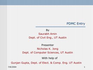 PDMC Entry