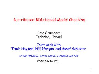 Distributed BDD-based Model Checking