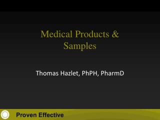 Medical Products &amp; Samples