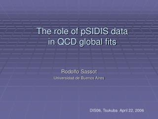 The role of pSIDIS data in QCD global fits