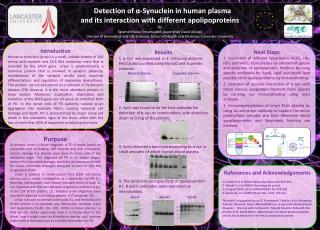 Detection of α - Synuclein in human plasma