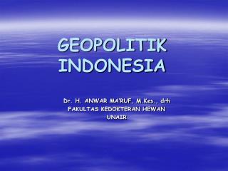 GEOPOLITIK INDONESIA