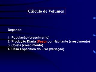 Cálculo de Volumes