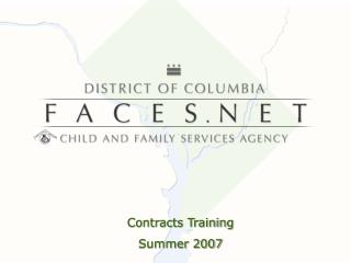 Contracts Training Summer 2007