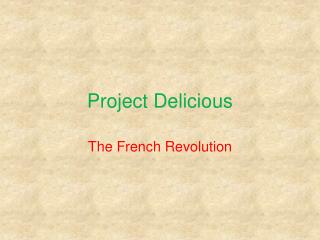 Project Delicious