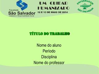 Título do trabalho