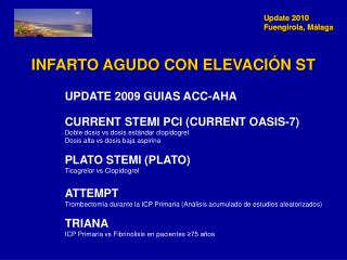 INFARTO AGUDO CON ELEVACIÓN ST