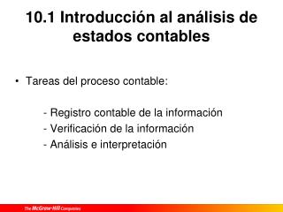 10.1 Introducción al análisis de estados contables