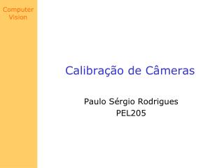 Calibração de Câmeras