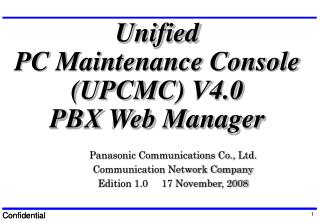 panasonic pbx unified maintenance console v7