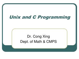 Unix and C Programming