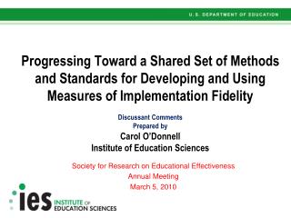 Society for Research on Educational Effectiveness Annual Meeting March 5, 2010