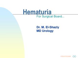 Hematuria