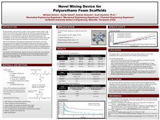 Novel Mixing Device for Polyurethane Foam Scaffolds